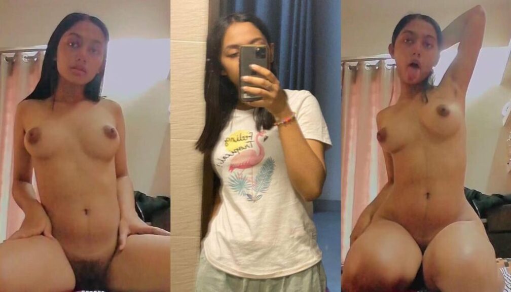 Cute Horny Girl with Fit Body Showing Pillow Humping & Mastrubating Desi MMS